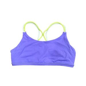Ivivva Girl’s Purple Sports Bra with Neon Straps